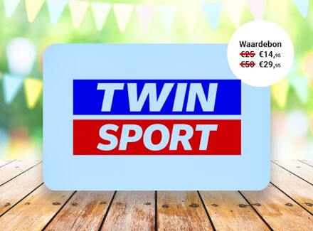Waardebon t.w.v. €25 of €50 te besteden bij Twin Sport