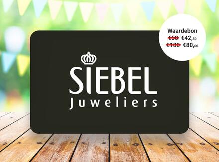 Waardebon t.w.v. €50 of €100 te besteden bij Siebel Juweliers