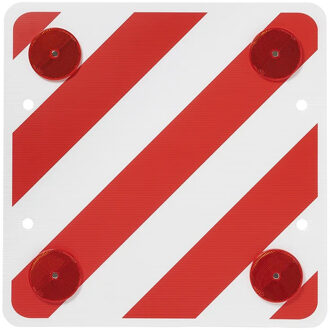 Waarschuwingsbord met reflectoren 50x50 cm kunststof 361228 Multikleur