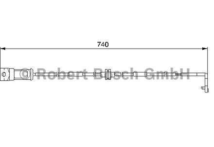 Waarschuwingscontact, remvoering-/blokslijtage Voor