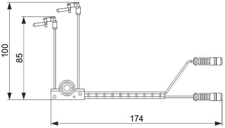 Waarschuwingscontact, remvoering-/blokslijtage