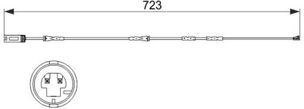 Waarschuwingscontact, remvoering-/blokslijtage