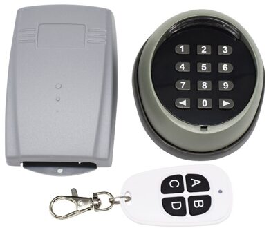 Wachtwoord Toetsenbord Voor Garagedeur Toegangscontrole Metalen Numerieke Toetsenblok Garagedeuropener 12V/24V 2CH Ontvanger toegangscontrole Kit Kit 1
