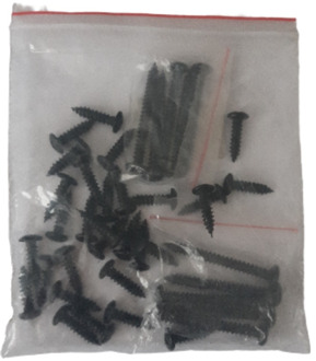 Waelbers Schroeven Fence Shutter/Lamellen 96cm RVS, zwart TXT gecoat - 1 Stuk(s) - OND670428