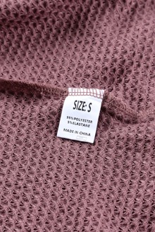 Wafelbrei T-shirt - Mauve - Ize Mall Bruin