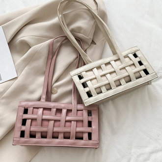 Waffle PU Leather Shoulder Bags For Women 2020 Small Handbags Female Candy Color Hand Bag Lady Travel Fashion Handbag