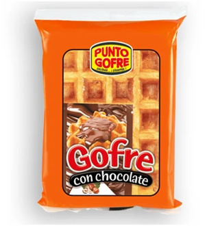 Waffle with chocolate. Point waffle 140 gr. With chocolate