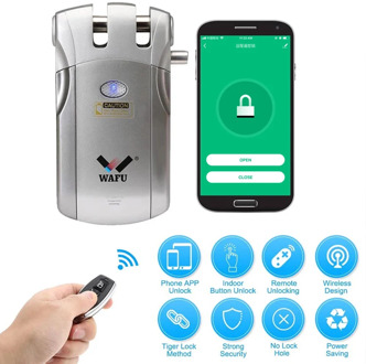WAFU 018W Pro WIFI Smart Door Lock Remote Control Lock Security Invisible Keyless Intelligent Lock iOS Android APP Unlock