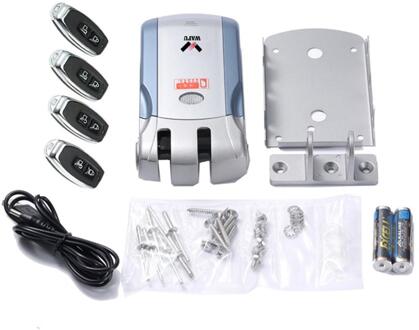 Wafu Draadloze Afstandsbediening Elektronische Lock Onzichtbare Keyless Entry Deurslot Met 4 Afstandsbedieningen Elektrisch Slot 433Mhz HF-018