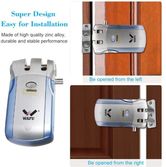 Wafu WF-019 Wireless Electric Door Lock Smart Keyless Security Door Lock with 4 Remote Controllers Deadbolt Easy Installing