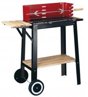 Wagenmodel houtskool barbecue Rood#Zwart