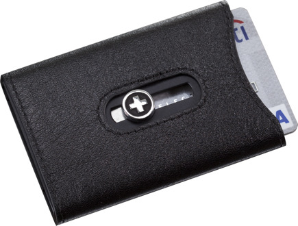 Wagner Swiss Wallet Tuxedo Black Leather Zwart - 90 x 60 x 8 mm