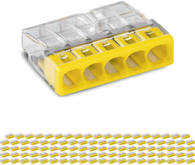 WAGO Lasklem - 5 Polig - 0.5-2.5mm2 - Geel - 100 Stuks