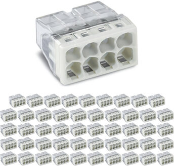 WAGO Lasklem - 8 Polig - 0.5-2.5mm2 - Wit - 50 Stuks