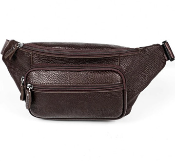 Waist Bag Men Genuine Leather Fanny Packs Fashion Belt Bum Bag Male Phone Pouch Chest Bag Mini Waist Back Pack Father's Day Gift