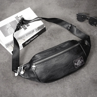 Waist Bags For Men High Quality PU Leather Belt Bag New Fashion Fanny Pack Male Chest Hip Bags Waterproof Banana Waist Packs Hot