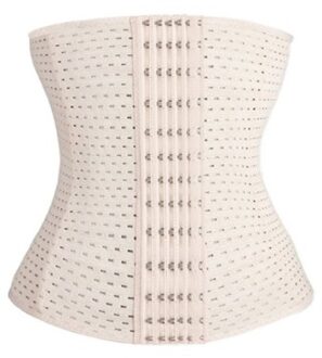 Waist trainer 6 haaks - beige - Maat: XXL