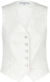 waistcoat off white Red Button , White , Dames - Xl,M