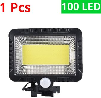 Wakyme 100 Led Solar Light Outdoor Pir Motion Sensor Wandlamp Waterdichte Tuin Lamp Zonne-energie Pathway Straat Beveiliging Licht 1 stuk