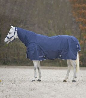Waldhausen Comfort - Regendeken met hals - Paardendeken - 215 cm - Blauw