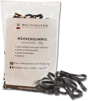 Waldhausen Elastiekjes Extra breed - Zwart - 30 gram