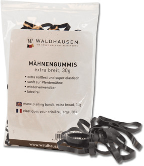 Waldhausen Extra breed - Elastiekjes - Zwart - 30 gram