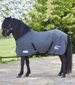 Waldhausen IJslander Fleece - Zweetdeken - Paardendeken - 185 cm - Grijs
