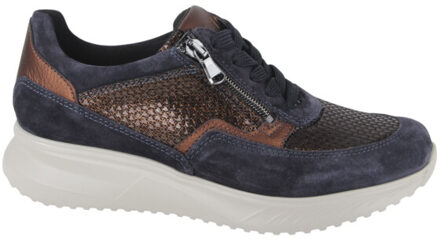 Waldläufer 617k01-500-479 dames veterschoenen sportief Blauw - 38