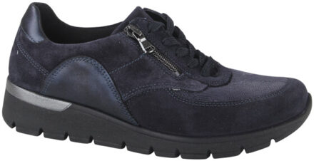 Waldläufer 626k02-606-194 dames veterschoenen sportief Blauw - 38