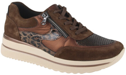Waldläufer 669k01-500-327 dames veterschoenen sportief Bruin - 38