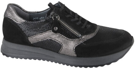 Waldläufer 752004-406-001 dames veterschoenen sportief Zwart - 41