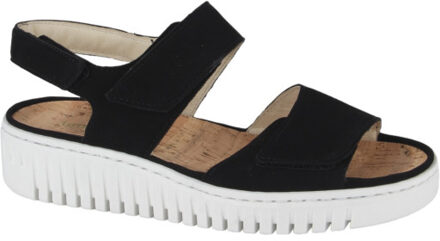 Waldläufer 955001-191-001 dames sandalen sportief Zwart - 37,5