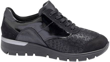 Waldläufer Brede Damesneakers - Zwart Waldläufer , Black , Dames - 42 Eu,37 1/2 Eu,39 Eu,38 Eu,36 EU