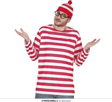 Waldo Verkleedset Rood - Zalm, Wit - Transparant