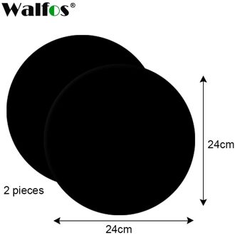 Walfos 2 Stuks Herbruikbare Non-stick Mat Pan Fry Liner Sheet Koken Wok Sheet Pad Keuken Bbq Bakken Matten koken Tool Ronde