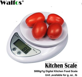 WALFOS 5 kg/1g Digitale Keuken Dieet Post Schaal Elektronische Weegschalen Balance Weging Elektronische