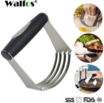 Walfos Deeg Blender Multifunctionele Gebak Cutter Heavy Duty Roestvrij Staal En Non-Slip Handvat Deeg Cutter Perfect voor Gebak
