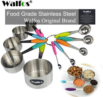 Walfos Food Grade Rvs Maatbeker 10 Stuks Maatregel Lepel Scoop Keukengerei Koken Bakken Tools