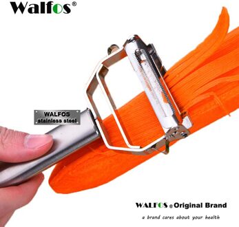 Walfos Rvs Multifunctionele Dunschiller Slicer Groente Fruit Aardappel Komkommer Rasp Draagbare Sharp Keuken Accessoires