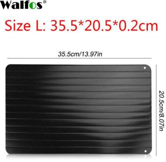 Walfos Snelle Ontdooien Lade Dooi Bevroren Voedsel Vlees Fruit Quick Ontdooien Plaat Board Ontdooien Keuken Gadget Tool L 35.5x20.5x0.2cm