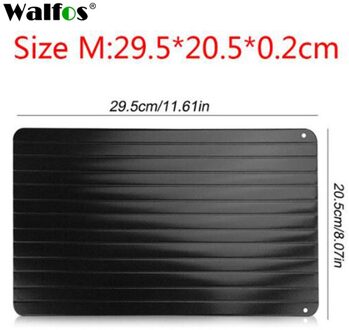 Walfos Snelle Ontdooien Lade Dooi Bevroren Voedsel Vlees Fruit Quick Ontdooien Plaat Board Ontdooien Keuken Gadget Tool M 29.5x20.5x0.2cm