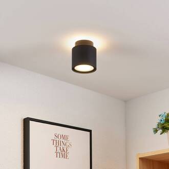 Walisa plafondlamp, matglas, zwart zwart RAL 9004