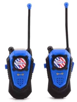 Walkie-talkie-set Politie 2-delig 80 Mtr Blauw