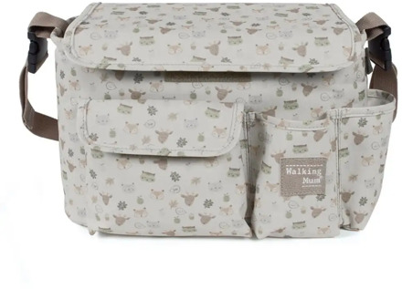 Walking Mum Happy Animals organizer bag. Small bag for cart. Long and short handle. Pockets and clasps with belcro.