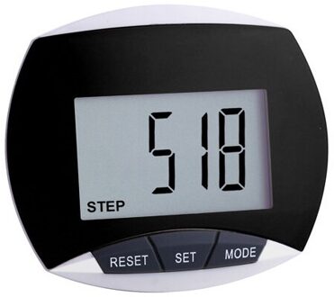 Walking Stap Teller 3D Stappenteller Waterdicht Beweging Calorieën Tellen Lcd Display Fitness Apparatuur Mini Running Accessoires zwart