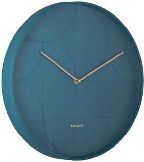 Wall Clock Echelon Circular Blauw