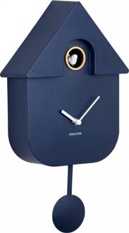 Wall Clock Modern Cuckoo Blauw