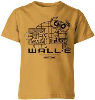 Wall-E Clean Up Crew Kids' T-Shirt - Mustard - 98/104 (3-4 jaar) - XS