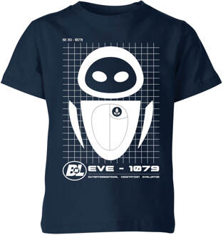 Wall-E Eve Schematic Kids' T-Shirt - Navy - 110/116 (5-6 jaar)