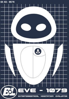 Wall-E Eve Schematic Women's T-Shirt - Navy - S